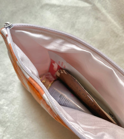 Toiletry/Makeup Bag - Flat - Vichy Orange