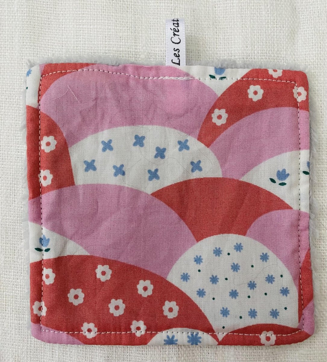 Reusable wipe - Floral pink