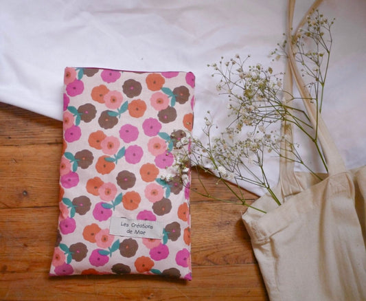 Pochette pour livre - Broché - Bouquet de fleurs - Les créations de Mae